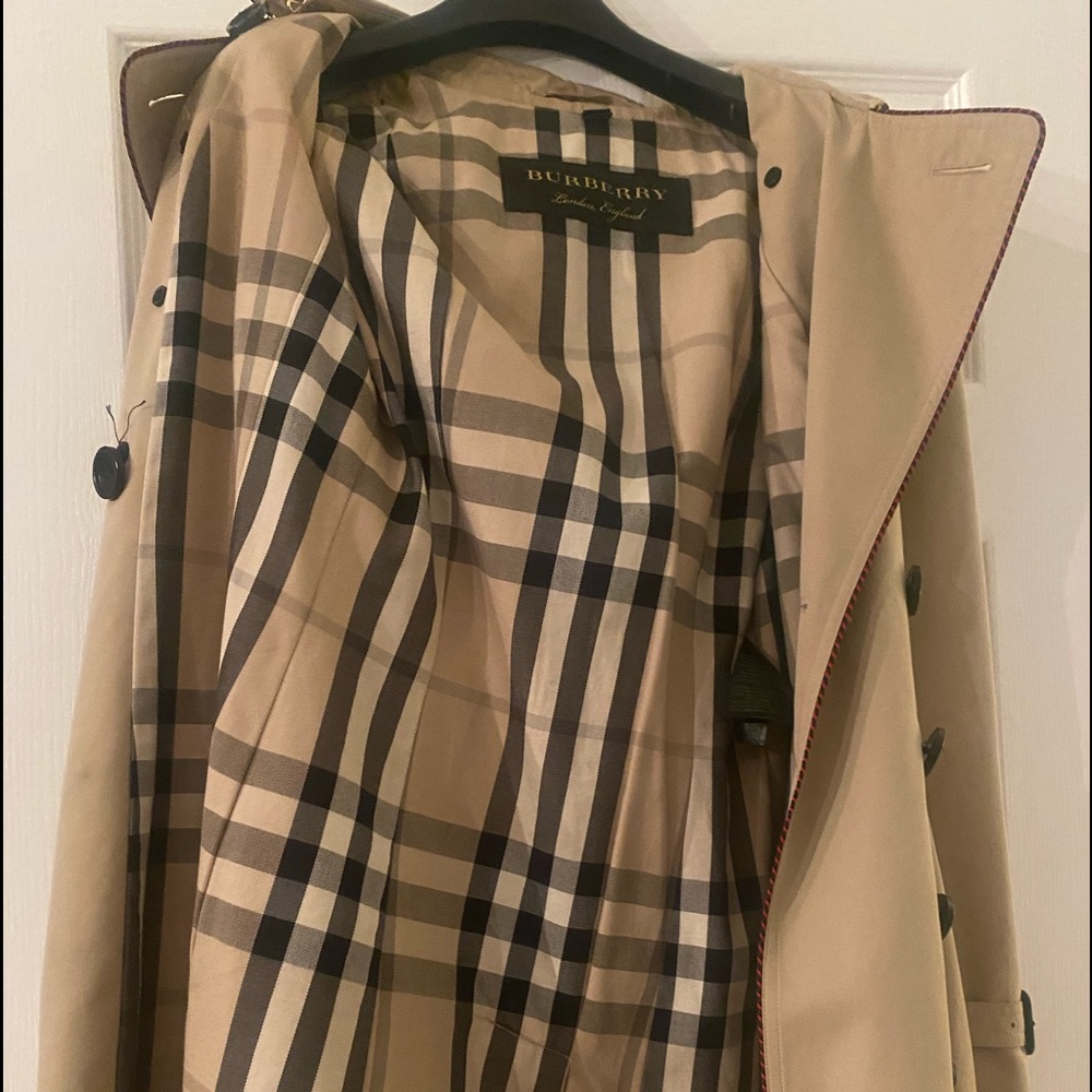 Burberry Tan Double-Breasted Trench Coat - Picture 11 of 12